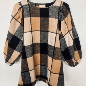 Wool Plaid Tunic